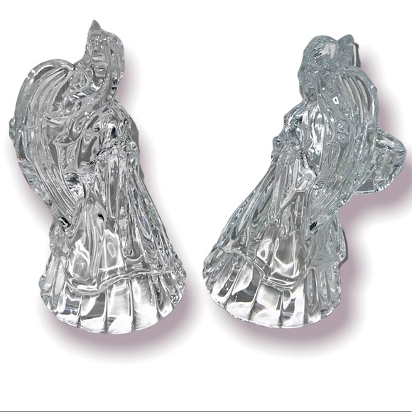 Set of 2 crystal Angel candlestick holders - Picture 3 of 4